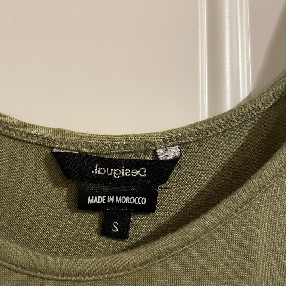 Desigual Solid Green Spaghetti Strap Camisole Top… - image 4